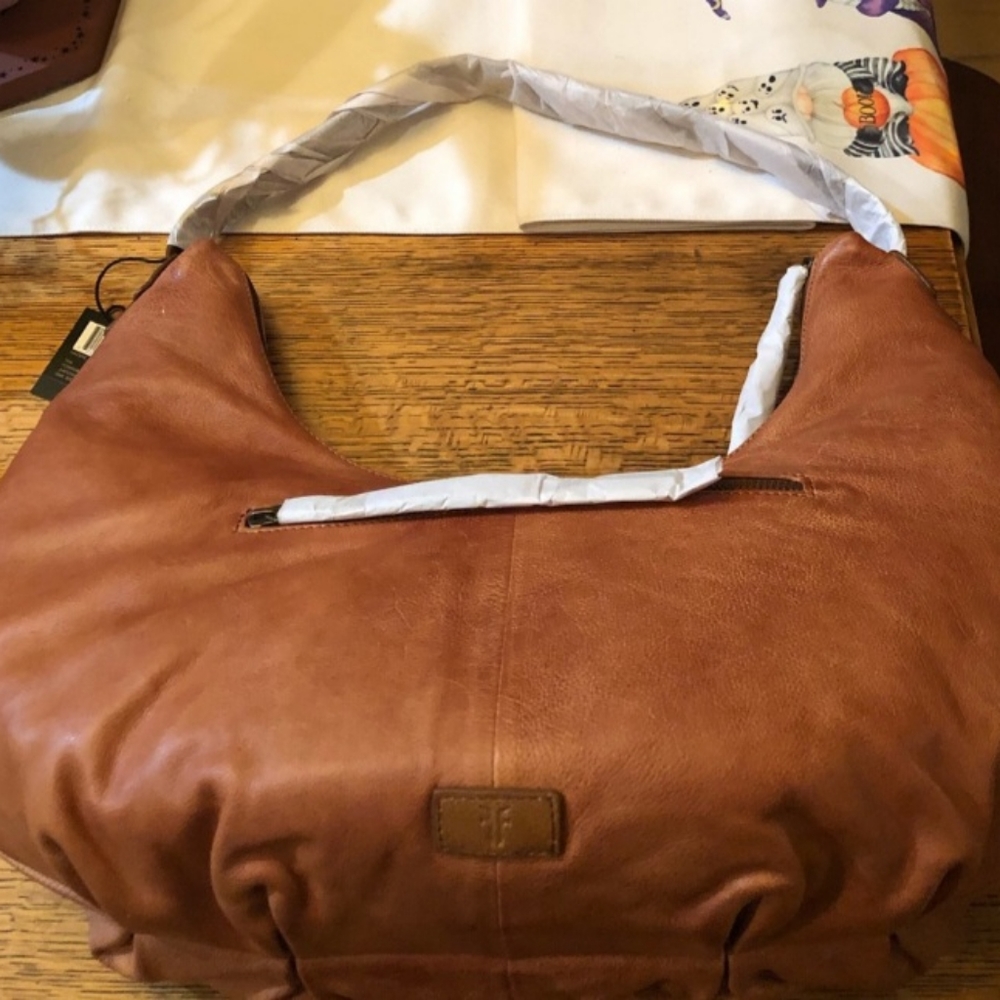 NWT Frye Maddie Brown Leather Hobo Bag